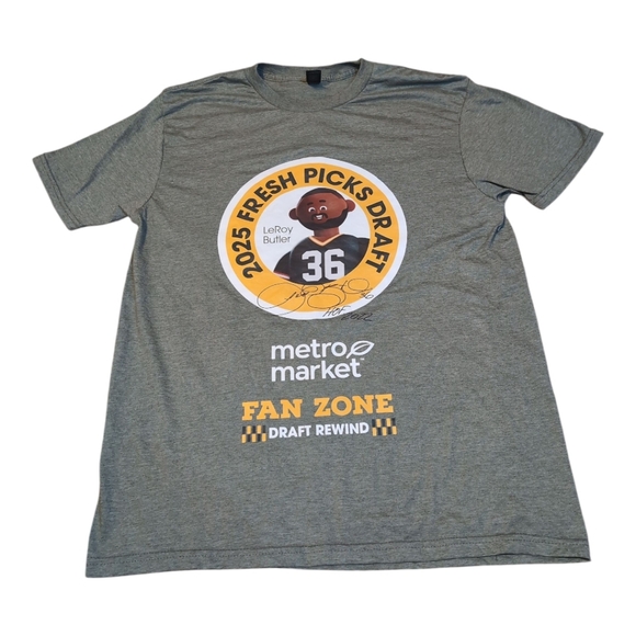 GREEN BAY PACKERS Heathered Green Short Sleeve Tshirt Sz M - Picture 12 of 13